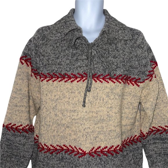 Eddie Bauer Vintage Y2K 100% Lambswool Christmas Holiday Pullover Sweater M - Picture 2 of 10